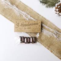 Druckvorlage Weihnachten 3 Haselnüsse, Weihnachtsgeschenk DIY, Tütenverschluss zum drucken, Kollegengeschenk, Tischdeko Bild 2