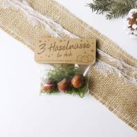 Druckvorlage Weihnachten 3 Haselnüsse, Weihnachtsgeschenk DIY, Tütenverschluss zum drucken, Kollegengeschenk, Tischdeko Bild 5