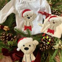 Stickdatei Doodle Teddy Weihnachten – Kuscheltier & Schnullertuch Applikation Set 752 Bild 2