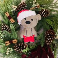 Stickdatei Doodle Teddy Weihnachten – Kuscheltier & Schnullertuch Applikation Set 752 Bild 5