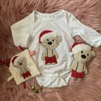 Stickdatei Doodle Teddy Weihnachten – Kuscheltier & Schnullertuch Applikation Set 752 Bild 6