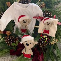 Stickdatei Doodle Teddy Weihnachten – Kuscheltier & Schnullertuch Applikation Set 752 Bild 7