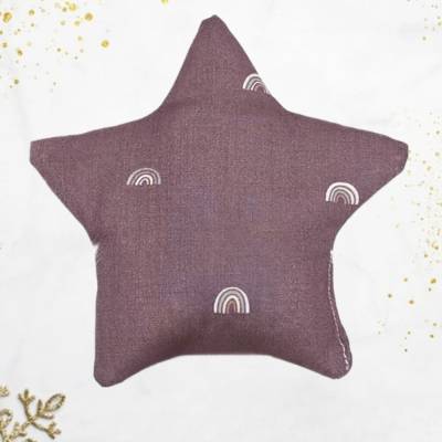 Kuschelkissen Stern mit Bio-Kern: Heiz-/Kühlkissen aus Baumwolle, 15,5 x 15 cm – Bio-Dinkel oder Bio-Kirschkerne