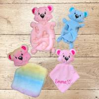 Stickdatei Teddy Schnuffeltuch/Nuckeltuch Set 25119 – ITH inkl. Anleitung & 6 Dateien Bild 1