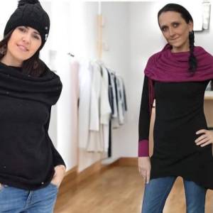 Schnittmuster & Nähanleitung Damenpullover | Miss Double Zipp | A4 | Gr. 32-54 Bild 2