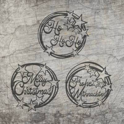 *Weihnachtsringe* Laser-, 3D Druck- und Plotterdatei