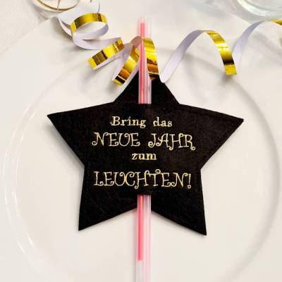 Stickdatei Deko Neujahr - perfekt für Silvester