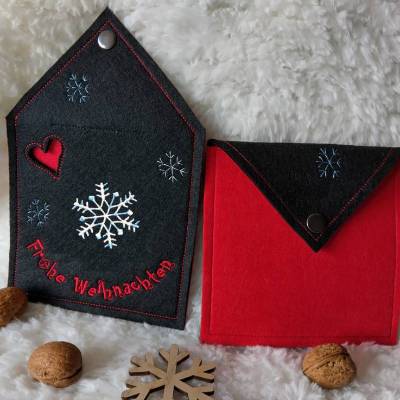 Stickdatei Frohe Weihnachten in 13cm  Länge– Freebie für Deine DIY Projekte