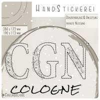 CGN Cologne Handstickerei Vorlage – Köln-Motiv zum Selbersticken Bild 1