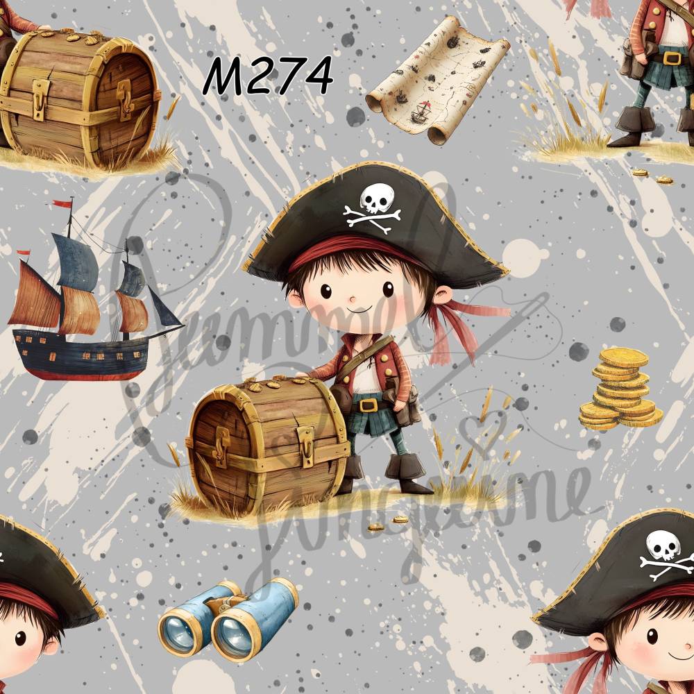 M274 PummelPinguine Exclusive Stoffe „Kinderstoff Kleiner Pirat