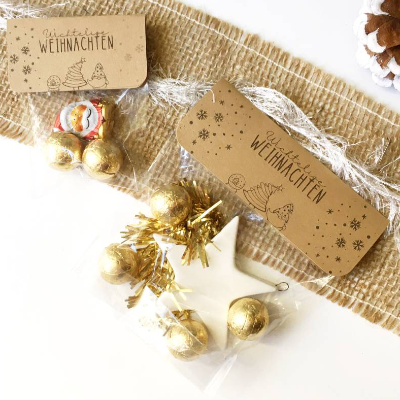 Tütenverschluss Weihnachten, Tütenklappe für Wichtelgeschenk, Druckvorlage Mitgebsel, Weihnachtsgruß Give Away im Advent