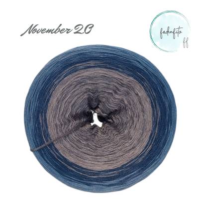 (75,88€/kg) Farbverlaufsgarn / Bobbel November 2.0