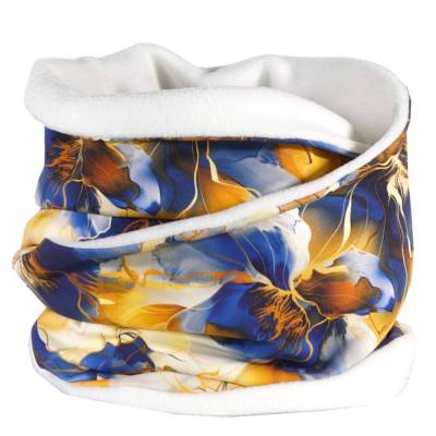 Loopschal Winterflower – Kuscheliger Schlauchschal aus Baumwollsweat & Polarfleece