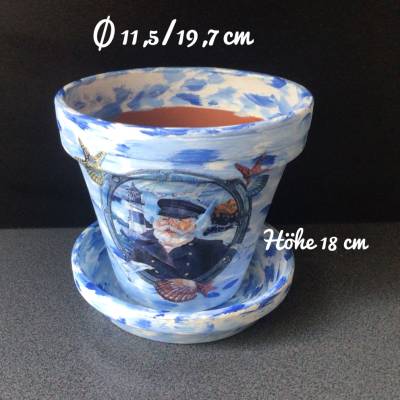  Blumentopf  Übertopf für ihre Pflanzen -  Maritim Kapitän