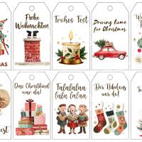 Old fashioned Xmas Geschenkanhänger zum Ausdrucken – Nostalgischer Weihnachtszauber Bild 2