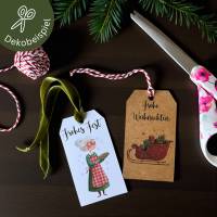 Old fashioned Xmas Geschenkanhänger zum Ausdrucken – Nostalgischer Weihnachtszauber Bild 3