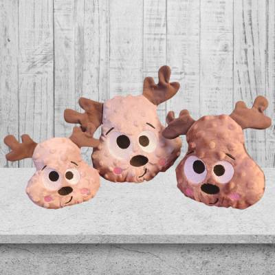 Stickdatei Rentier Weihnachten – ITH Kuscheltier Set für Stickmaschine, 3 Größen, inkl. Anleitung