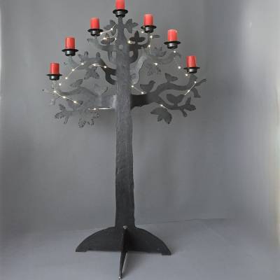 Boda Smide Kerzenleuchter „Baum des Lebens“, 1970er