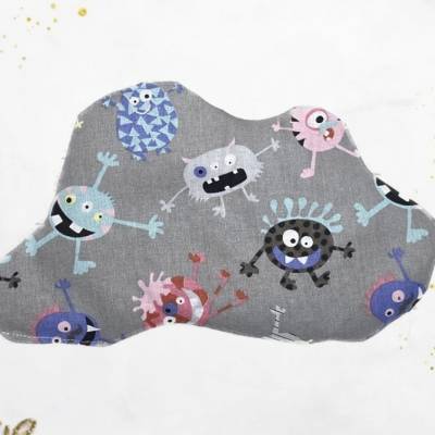 Kuschelkissen Wolke mit Bio-Kern: Heiz-/Kühlkissen aus Baumwolle, 23x13 cm – Bio-Dinkel oder Bio-Kirschkerne