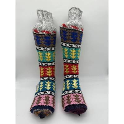 .Handgestrickte Wollsocken – bunte, warme Stricksocken, Unikat, Geschenkidee, Größe 38–42, kostenlose Lieferung