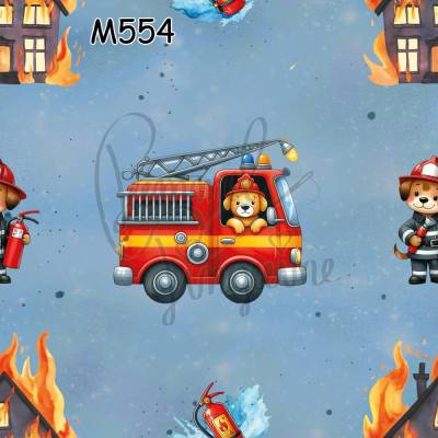 M554 PummelPinguine Exclusive „Kinderstoffe Firefighter Heroes – Kleine Retter im Einsatz