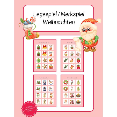 Merkspiel / Legespiel / Paare finden Weihnachten