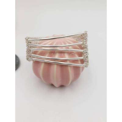 Gestricktes Silberarmband