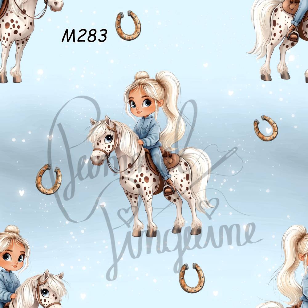 M283 PummelPinguine Exclusive Stoffe „Kinderstoff Mädchen auf