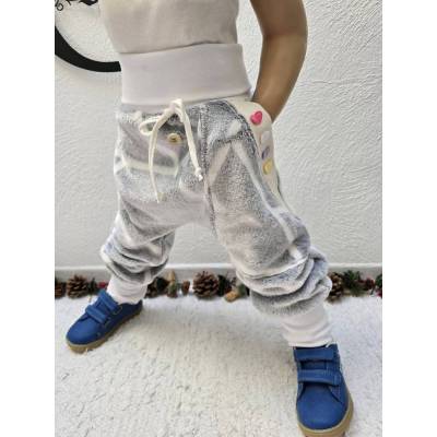 Winter Pumphose aus Wellsoft Unikat Gr.104-110 – Handgemacht, Warm & Kuschelweich für Kinder & Herzen