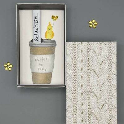 Einladung zum Kaffee – kreative Geschenkverpackung mit Coffee-to-stay-Becher