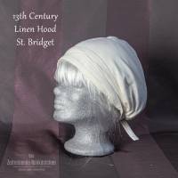 Mittelalter Haube aus Leinen - St-Birgitta Frauenhaube für Reenactment & LARP - historische Kopfbedeckung aus Leinen Bild 1