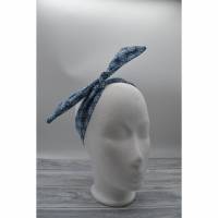 Haarband Erwachsene Blumen blau Bild 1