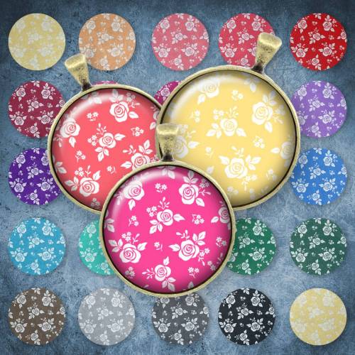 042 - Cabochon Vorlagen, 25mm 18mm 14mm 12mm, rund, Cabochon Motive, Bottle Cap images