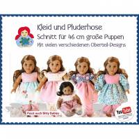 Kleid und Pluderhosen für 46 cm Puppen wie American Girl • Schnitt & Anleitung PDF | Sami Dolls eBooks Bild 1