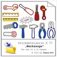 Stickdateiserie Werkzeuge S77 Bild 1