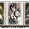9-er Set Geschenkanhänger / Papieranhänger mit Mädchen Vintage Motiven & schönen Blumen Bild 2