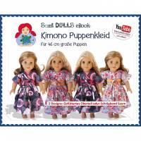 Kimono Kleid für 46 cm Puppen wie American Girl Dolls • Schnitt & Anleitung PDF | Sami Dolls eBooks Bild 1