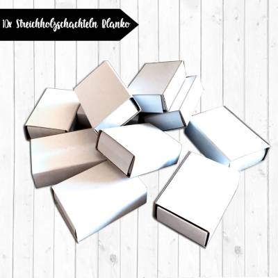 Streichholzschachteln Blanko & Weiß – 10er Set zum Basteln & Verpacken