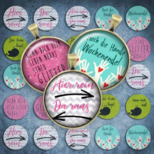 139 - Cabochon Vorlagen, 25mm 18mm 14mm 12mm, rund, Cabochon Motive, Bottle Cap images Hier rein da raus