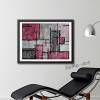 Acrylbild mit harmonischen quadratischen Farbfeldernin Rot und Grau, ungerahmt, Kunst, Wandbild, moderne Malerei Bild 4