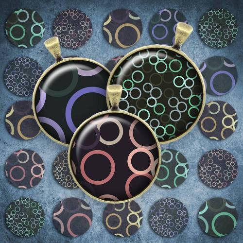 012 - Cabochon Vorlagen, 25mm 18mm 14mm 12mm, rund, Cabochon Motive, Bottle Cap images