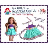 Neckholder Kleid für 46 cm Puppen wie American Girl Dolls • Schnitt & Anleitung PDF | Sami Dolls eBooks Bild 1