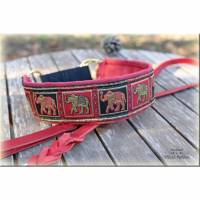 Halsband INDIA mit Zugstopp für Hunde, Elefant  Hundehalsband in verschiedenen Farben für den großen Hund Bild 1