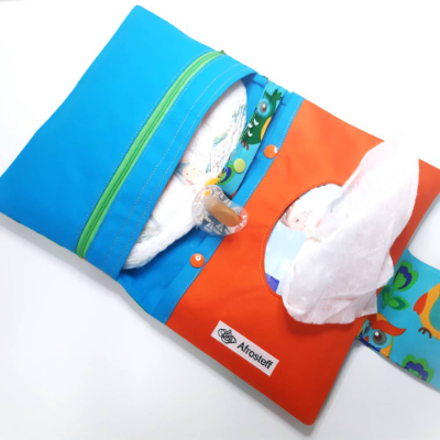 Windeltasche mit Eulen Motiv, Wickeltasche