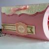 Große Pillowbox Verpackung zur Geburt/Taufe in rosa für ein Mädchen Bild 2
