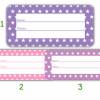 24 Heftaufkleber | Kleine Sternchen lila-rosa-flieder - Schulaufkleber zum selbstbeschriften - 3,0 x 6,5 cm Bild 2