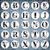 209 - Cabochon Vorlagen, 25mm 18mm 14mm 12mm, rund, Cabochon Motive, Bottle Cap images Buchstaben Alphabet Initialien Bild 2