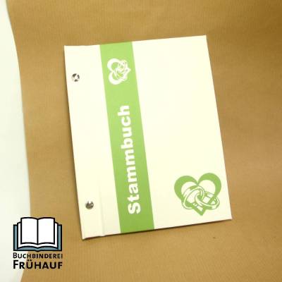 Stammbuch DIN A5 weiß grün