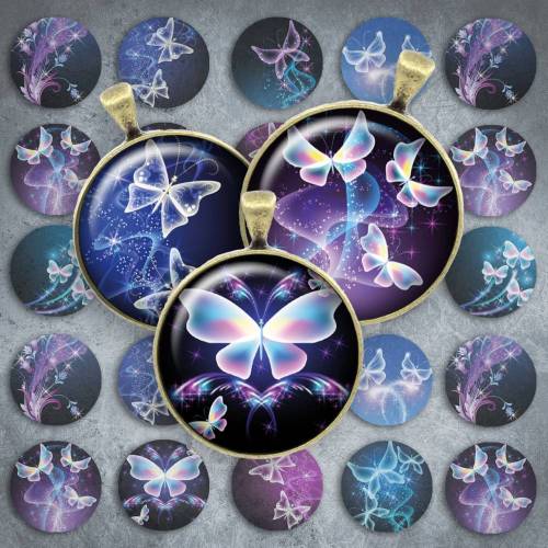 183 - Cabochon Vorlagen, 25mm 18mm 14mm 12mm, rund, Cabochon Motive, Bottle Cap images Schmetterling Falter