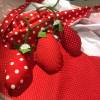 Scheibengardine  Dot’s Rot Weiß mit  Deko Stoff Erdbeere Bild 7